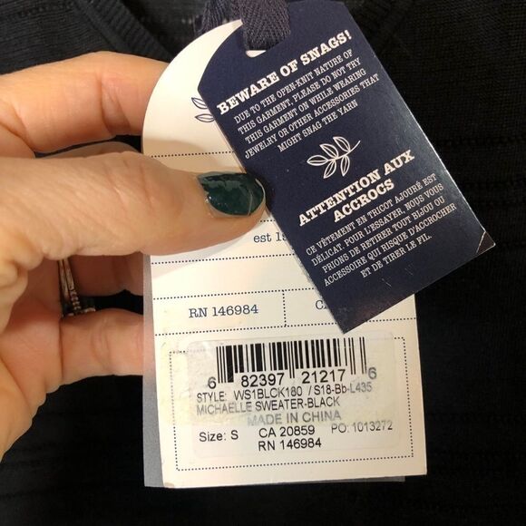 NWT! Hatley Michaelle Black Short Sleeve Knit Top - Picture 7 of 10